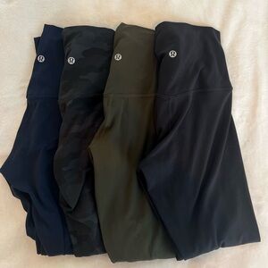 bundle of 4 align lululemon leggings; lightly used